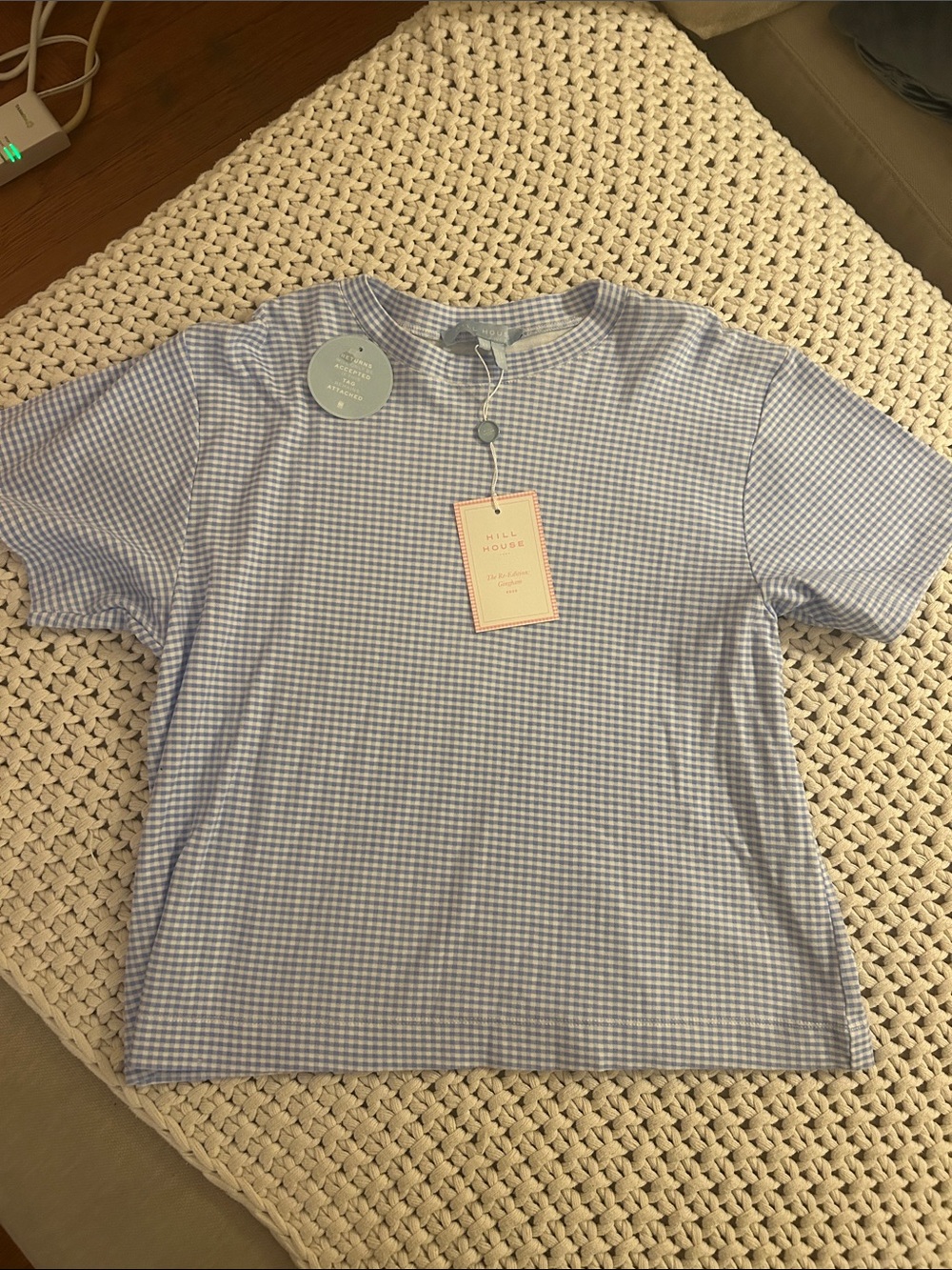 Hill House Light Blue Gingham Tee